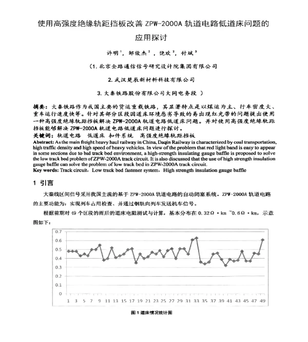 使用高强度绝缘轨距挡板改善ZPW-2000A轨道电路低道床问题的应用探讨
