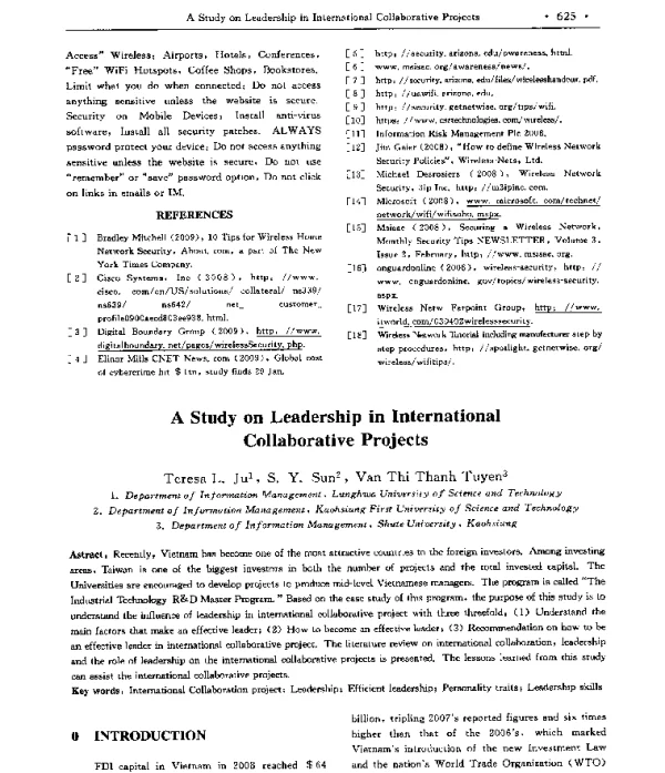 AStudyonLeadershipinInternationalCollaborativeProjects
