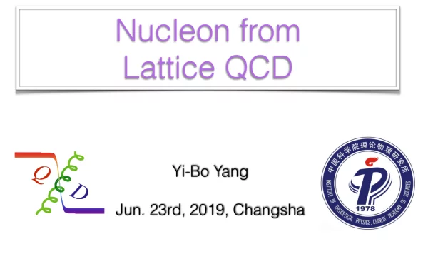 NucleonfromLatticeQCD