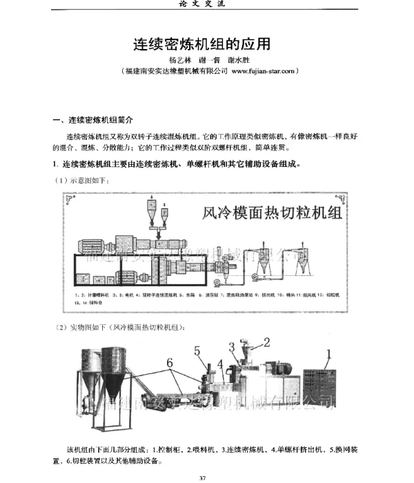 连续密炼机组的应用