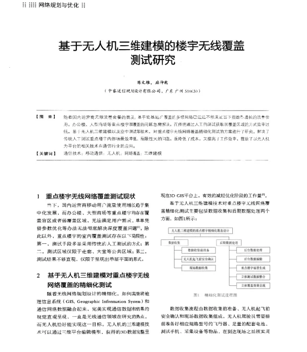 基于无人机三维建模的楼宇无线覆盖测试研究