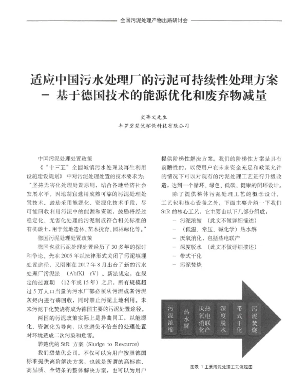 适应中国污水处理厂的污泥可持续性处理方案基于德国技术的能源优化和废弃物减量