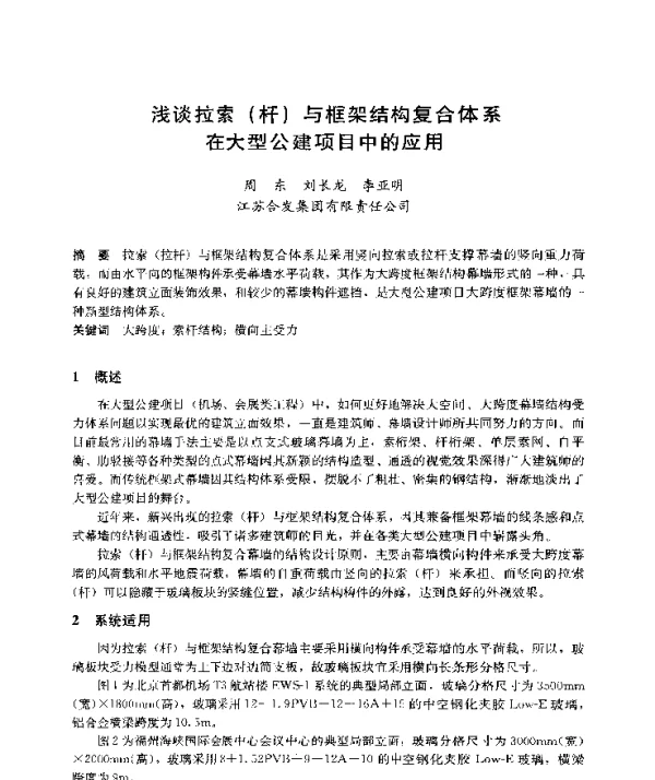 浅谈拉索(杆)与框架结构复合体系在大型公建项目中的应用