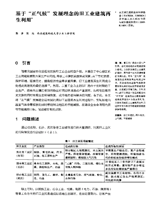 基于“正气候”发展理念的旧工业建筑再生利用