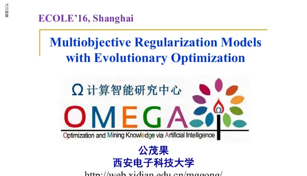 MultiobjectiveRegularizationModelswithEvolutionaryOptimization