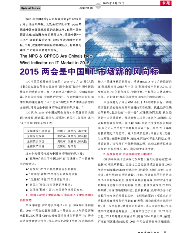 2015两会是中国市场新的风向标