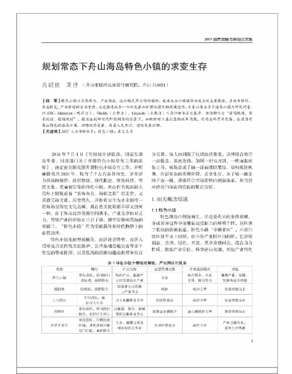 规划常态下舟山海岛特色小镇的求变生存
