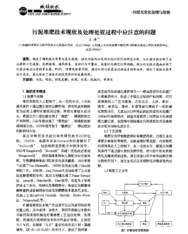 污泥堆肥技术现状及处理处置过程中应注意的问题
