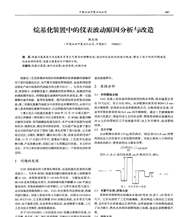 烷基化装置中的仪表波动原因分析与改造