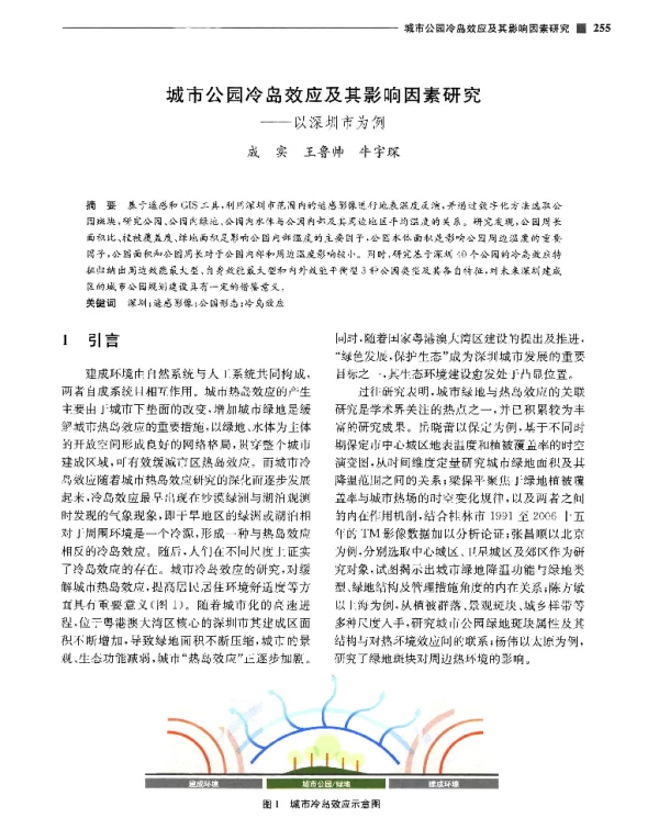 城市公园冷岛效应及其影响因素研究--以深圳市为例