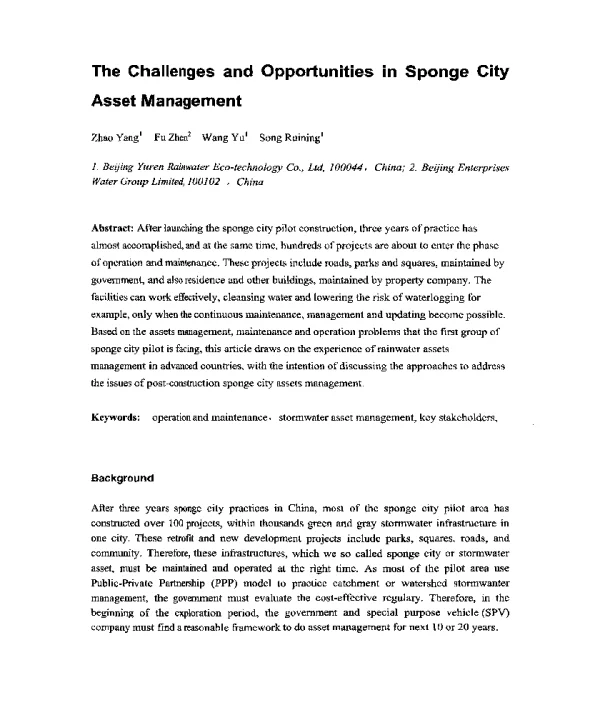 TheChallengesandOpportunitiesinSpongeCityAssetManagement