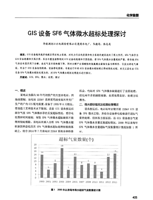 GIS设备SF6气体微水超标处理探讨