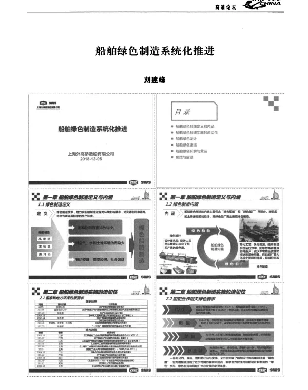 船舶绿色制造系统化推进