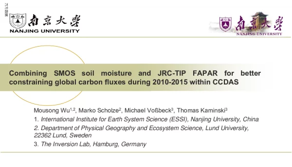 CombiningSMOSsoilmoistureandJRC-TIPFAPARforbetterconstrainingglobalcarbonfluxesduring2010-2015withinCCDAS