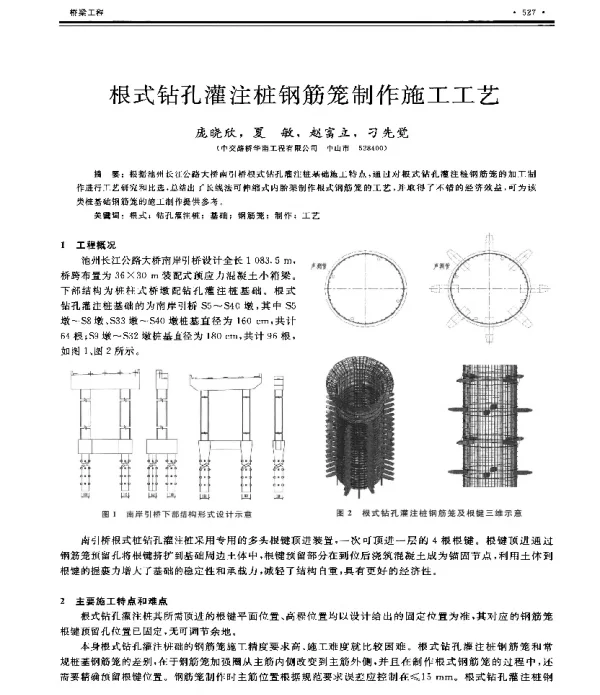 根式钻孔灌注桩钢筋笼制作施工工艺