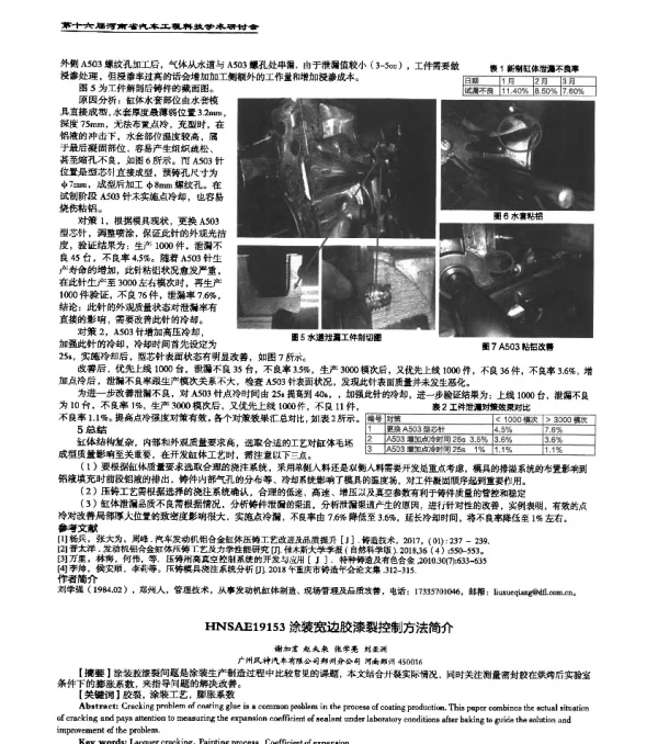 HNSAE19153涂装宽边胶漆裂控制方法简介