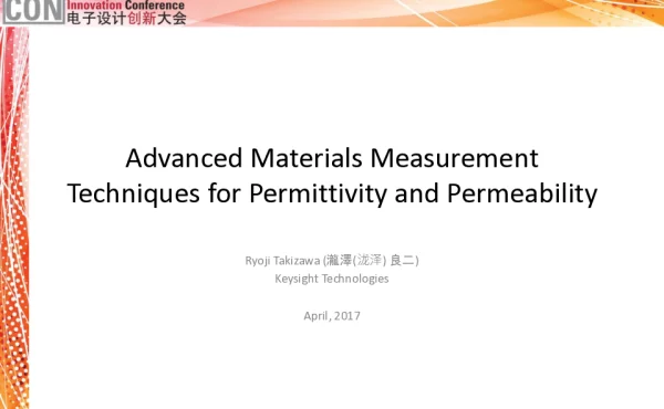 AdvancedMaterialsMeasurementTechniquesforPermittivityandPermeability