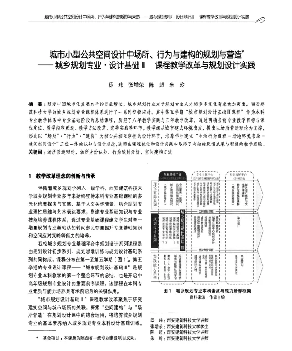 城市小型公共空间设计中场所、行为与建构的规划与营造--城乡规划专业·设计基础Ⅲ课程教学改革与规划设计实践