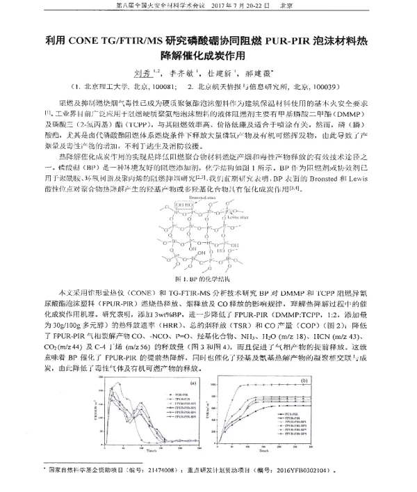 利用CONETGFTIRMS研究磷酸硼协同阻燃PUR-PIR泡沫材料热降解催化成炭作用