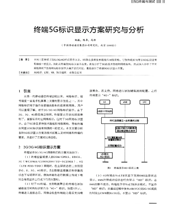 终端5G标识显示方案研究与分析