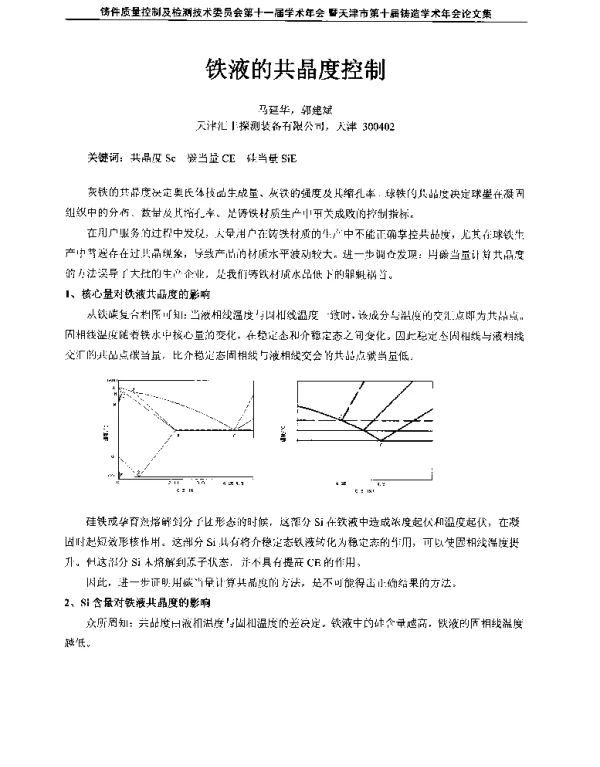 铁液的共晶度控制