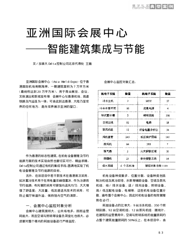 亚洲国际会展中心——智能建筑集成与节能