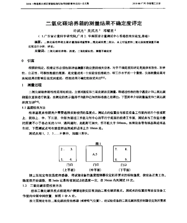 二氧化碳培养箱的测量结果不确定度评定