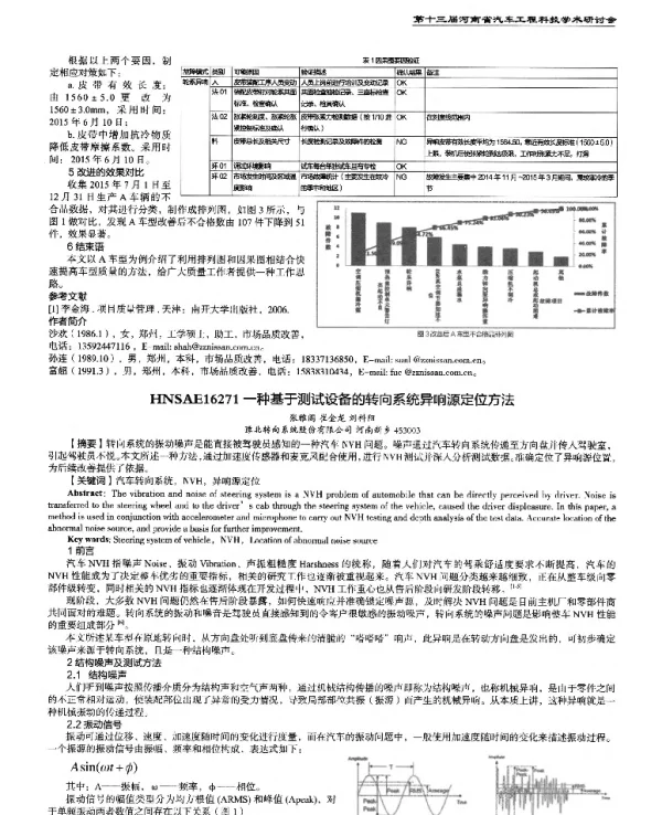 一种基于测试设备的转向系统异响源定位方法