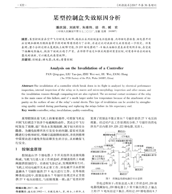 某型控制盒失效原因分析