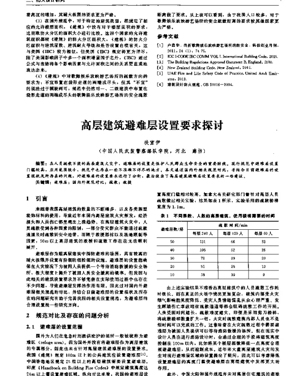 高层建筑避难层设置要求探讨