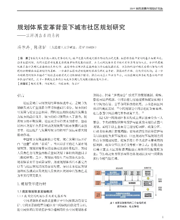 规划体系变革背景下城市社区规划研究--以深圳白石洲为例