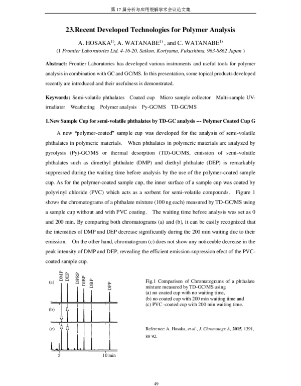 RecentDevelopedTechnologiesforPolymerAnalysis