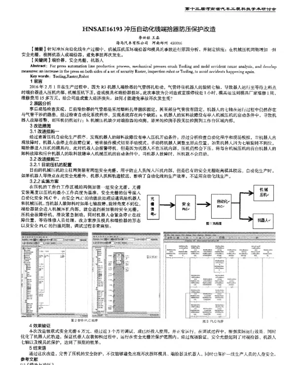冲压自动化线端拾器防压保护改造