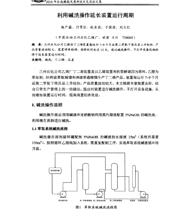 利用碱洗操作延长装置运行周期
