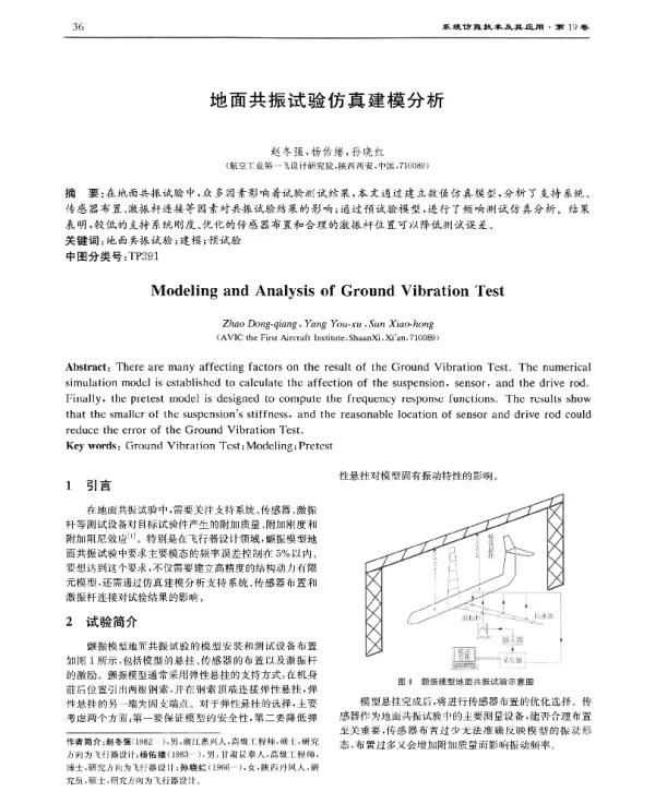 地面共振试验仿真建模分析