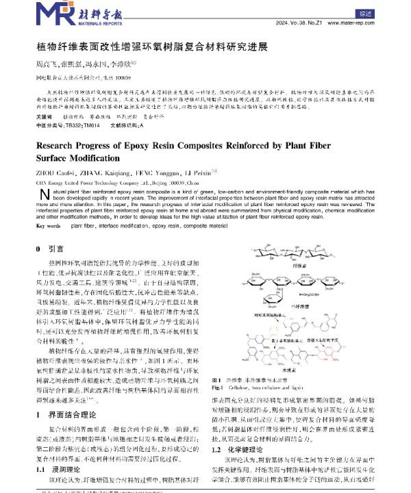 植物纤维表面改性增强环氧树脂复合材料研究进展