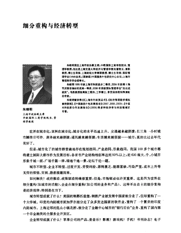 细分重构与经济转型