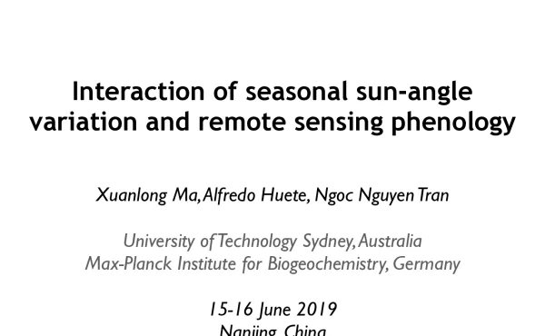 Interactionofseasonalsun-anglevariationandremotesensingphenology