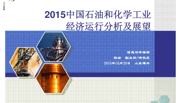 2015中国石油和化学工业经济运行分析及展望