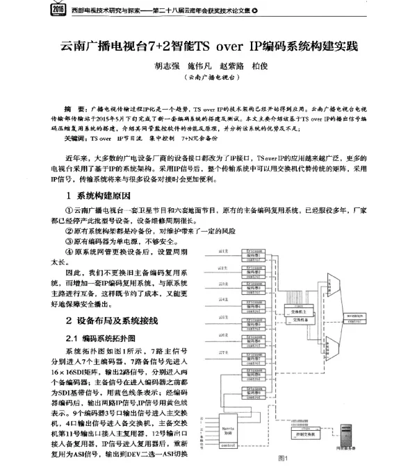 云南广播电视台7+2智能TSoverIP编码系统构建实践