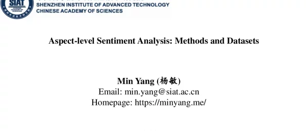 Aspect-levelSentimentAnalysisMethodsandDatasets
