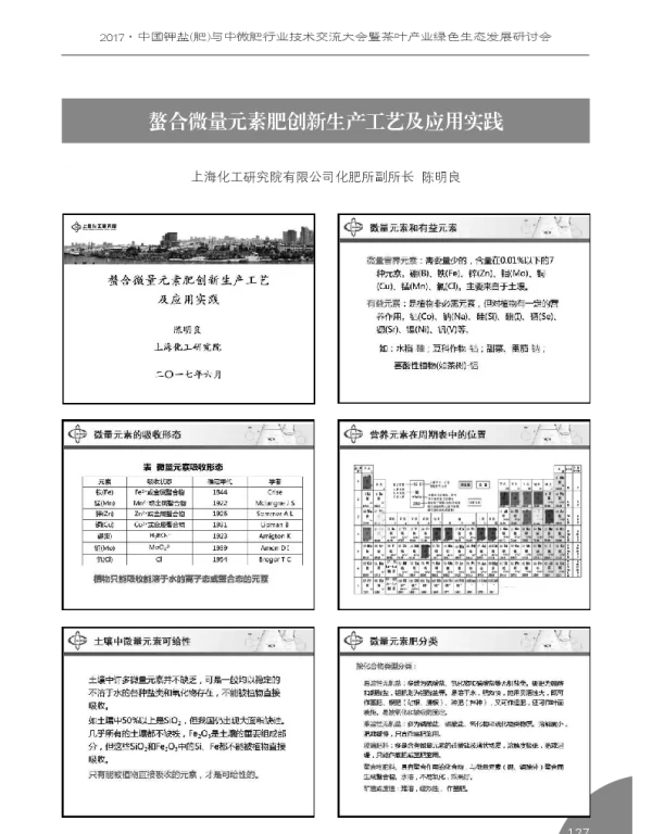 螯合微量元素肥创新生产工艺及应用实践