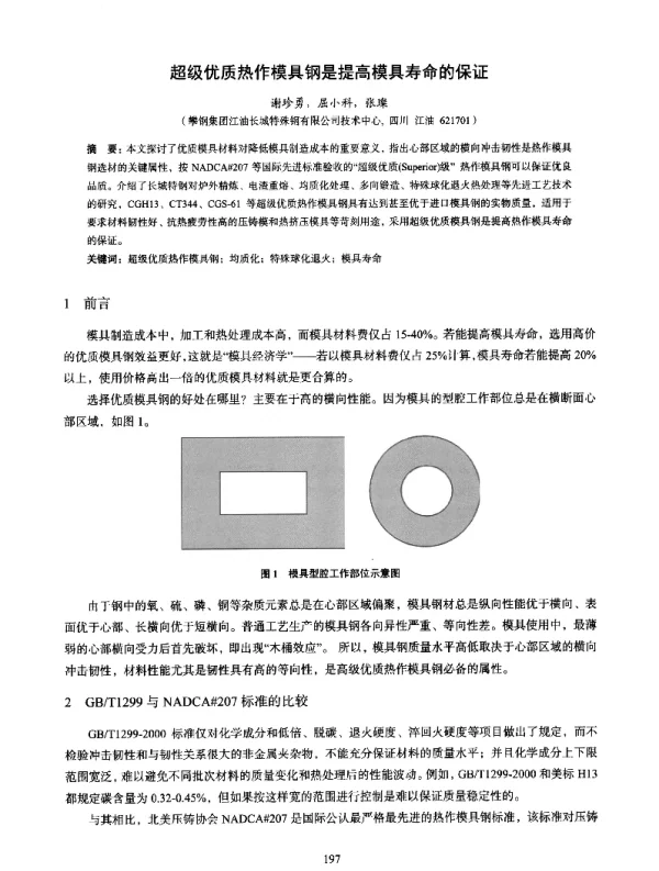 超级优质热作模具钢是提高模具寿命的保证