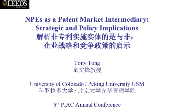 解析非专利实施实体的是与非企业战略和竞争政策的启示