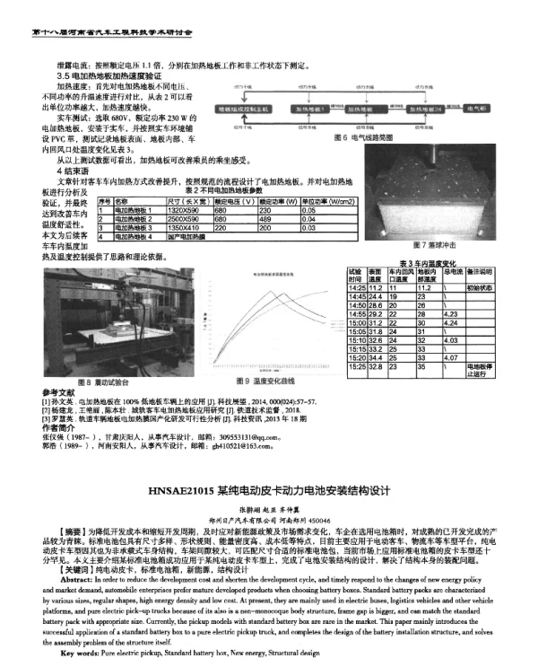 某纯电动皮卡动力电池安装结构设计