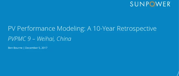 PVPerformanceModelingA10-YearRetrospectivePVPMC9-WeihaiChina