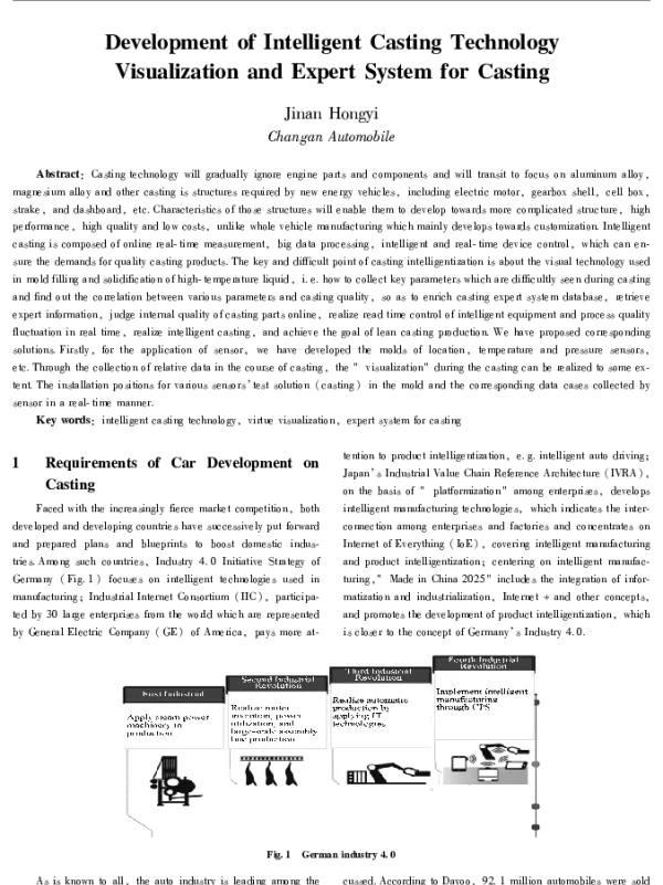 DevelopmentofIntelligentCastingTechnologyVisualizationandExpertSystemforCasting