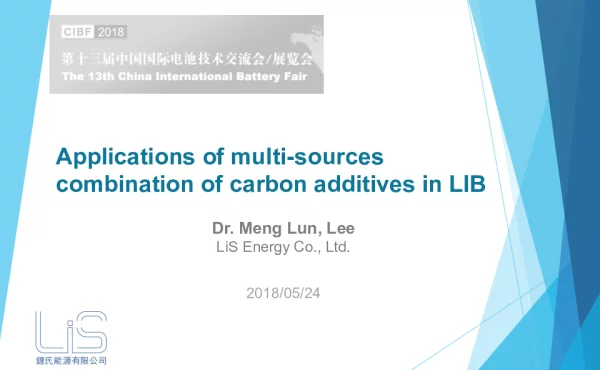 Applicationsofmulti-sourcescombinationofcarbonadditivesinLIB