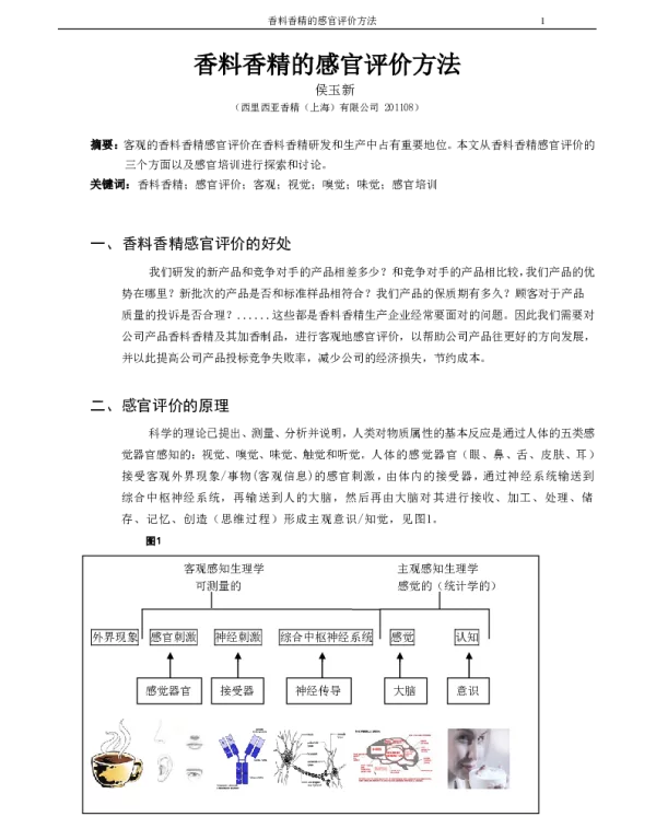香料香精的感官评价方法