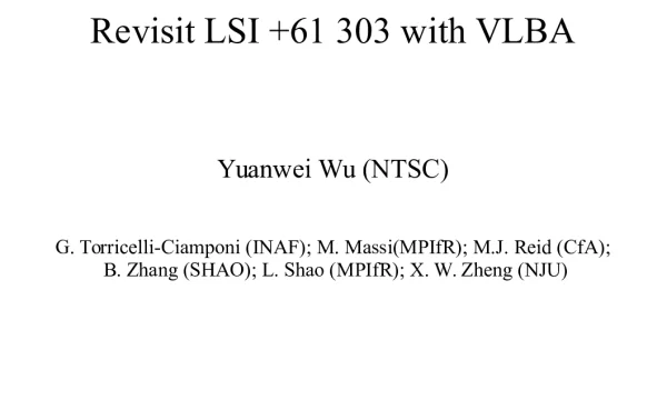 RevisitLSI+61303withVLBA